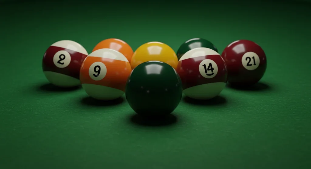 Seven Pool Balls