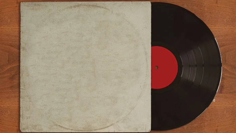 Traditional Vinyl Record with Cover
